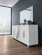 Lisa 4 Door Buffet W/Mirror Copy Set - p14241