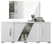 Lisa 4 Door Buffet W/Mirror Set - DMV Furniture