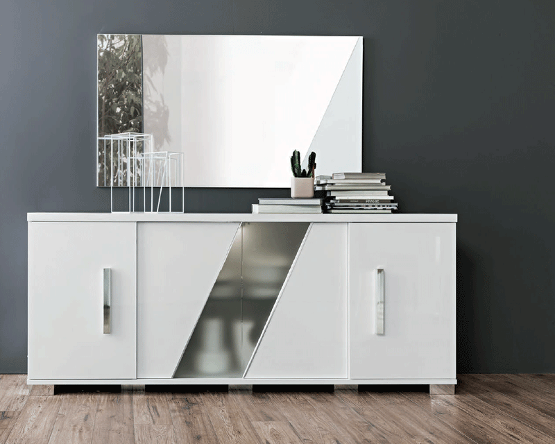 Lisa 4 Door Buffet W/Mirror Set - DMV Furniture