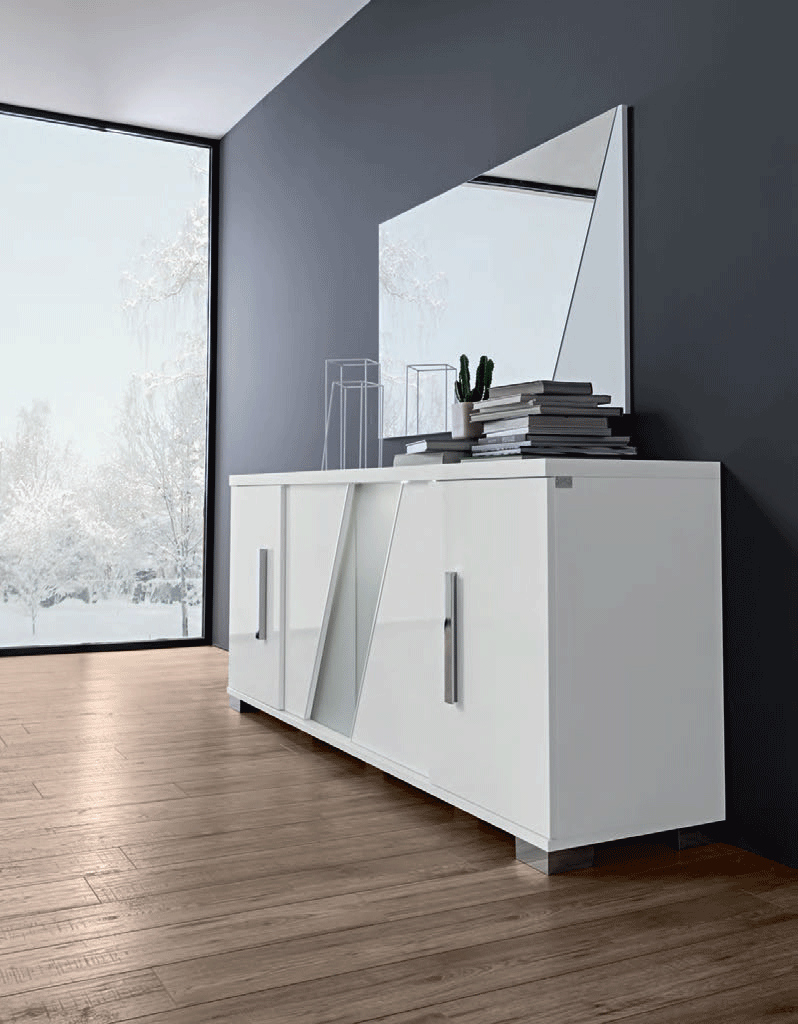 Lisa 4 Door Buffet w/Mirror SET - p10484