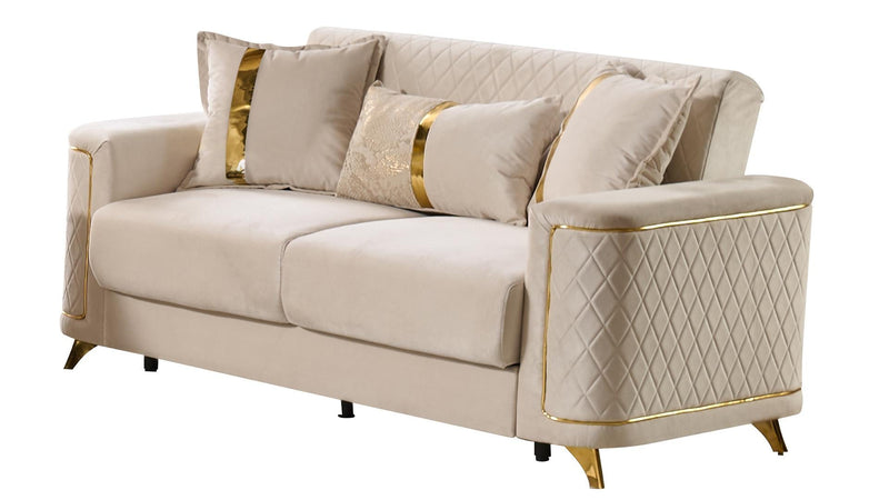 Lisa Loveseat Beige - Lisa Loveseat Beige