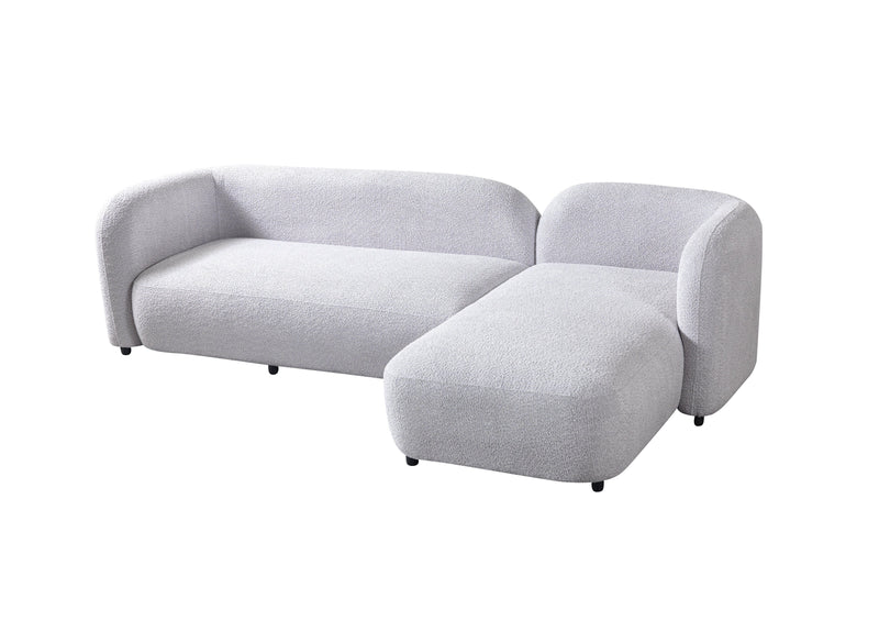 Liva Gray Boucle RAF 110" Sectional [ETA: 3/15] - DMV FurnitureSectional