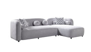 Liva Gray Boucle RAF 110" Sectional [ETA: 3/15] - DMV FurnitureSectional