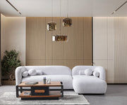 Liva Gray Boucle RAF 110" Sectional [ETA: 3/15] - DMV FurnitureSectional