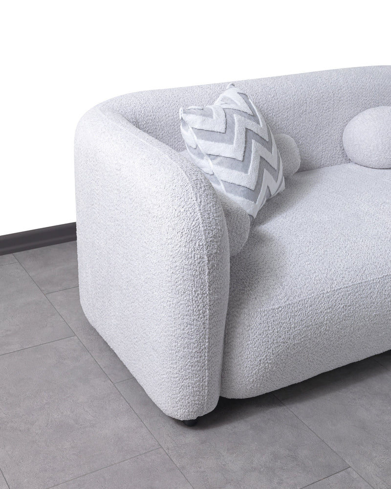 Liva Gray Boucle RAF 110" Sectional [ETA: 3/15] - DMV FurnitureSectional