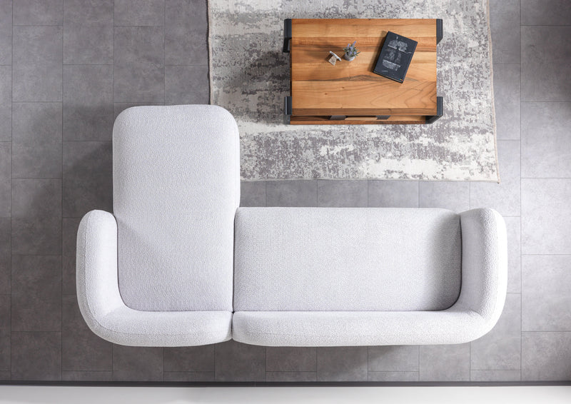 Liva Gray Boucle RAF 110" Sectional [ETA: 3/15] - DMV FurnitureSectional
