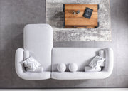Liva Gray Boucle RAF 110" Sectional [ETA: 3/15] - DMV FurnitureSectional