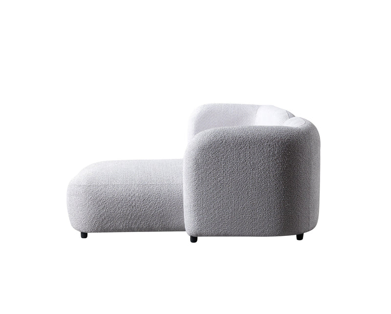 Liva Gray Boucle RAF 110" Sectional [ETA: 3/15] - DMV FurnitureSectional