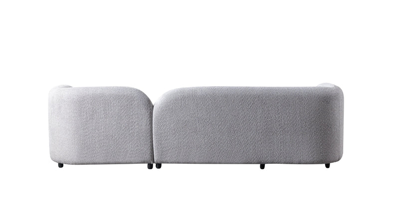 Liva Gray Boucle RAF 110" Sectional [ETA: 3/15] - DMV FurnitureSectional