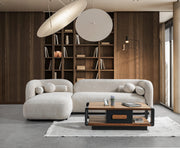 Liva Sand Boucle LAF 110" Sectional [ETA: 3/15] - DMV FurnitureSectional