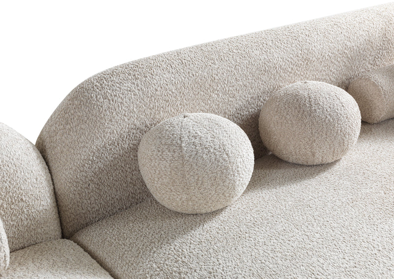 Liva Sand Boucle LAF 110" Sectional [ETA: 3/15] - DMV FurnitureSectional