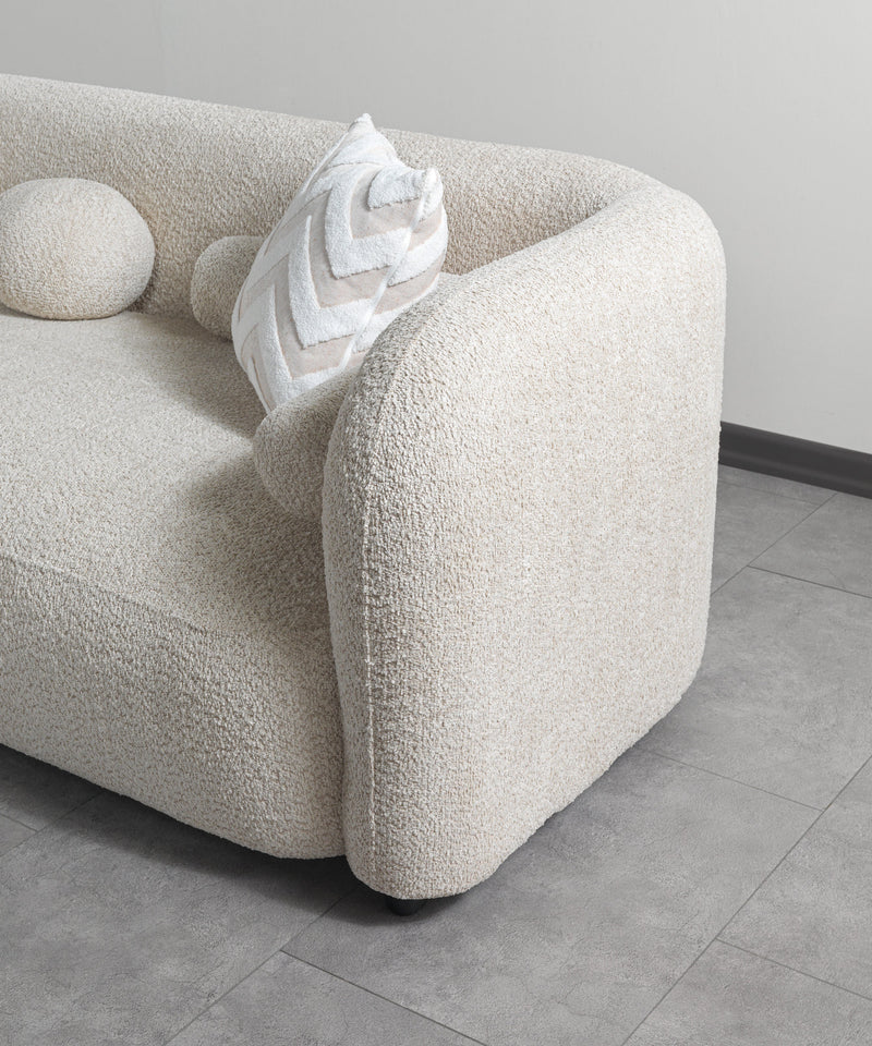 Liva Sand Boucle LAF 110" Sectional [ETA: 3/15] - DMV FurnitureSectional