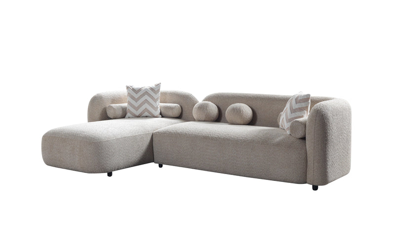 Liva Sand Boucle LAF 110" Sectional [ETA: 3/15] - DMV FurnitureSectional