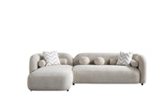 Liva Sand Boucle LAF 110" Sectional [ETA: 3/15] - DMV FurnitureSectional