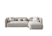 Liva Sand Boucle RAF 110" Sectional [ETA: 3/15] - DMV FurnitureSectional