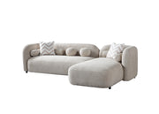 Liva Sand Boucle RAF 110" Sectional [ETA: 3/15] - DMV FurnitureSectional