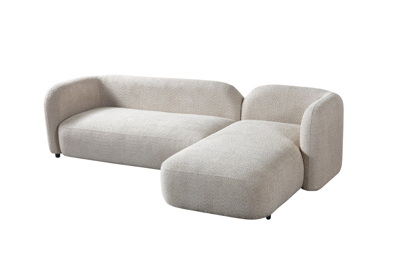 Liva Sand Boucle RAF 110" Sectional [ETA: 3/15] - DMV FurnitureSectional