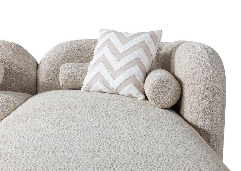 Liva Sand Boucle RAF 110" Sectional [ETA: 3/15] - DMV FurnitureSectional
