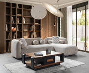 Liva Sand Boucle RAF 110" Sectional [ETA: 3/15] - DMV FurnitureSectional