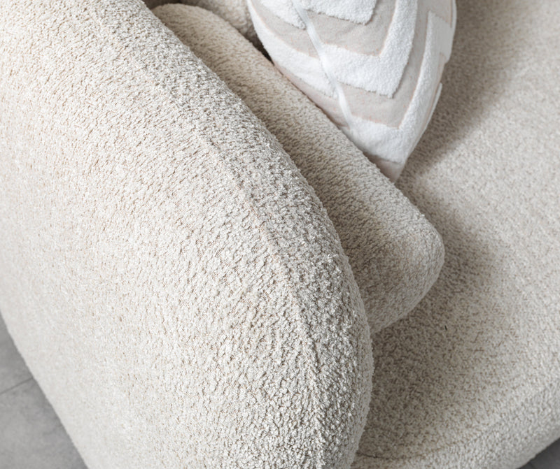 Liva Sand Boucle RAF 110" Sectional [ETA: 3/15] - DMV FurnitureSectional