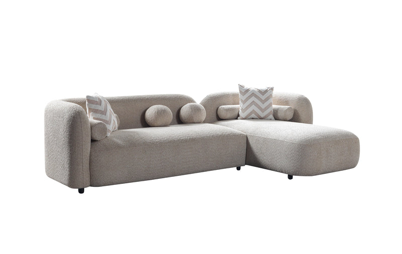 Liva Sand Boucle RAF 110" Sectional [ETA: 3/15] - DMV FurnitureSectional
