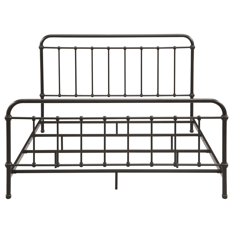 Livingston Metal Eastern King Open Frame Bed Dark Bronze - 300399KE