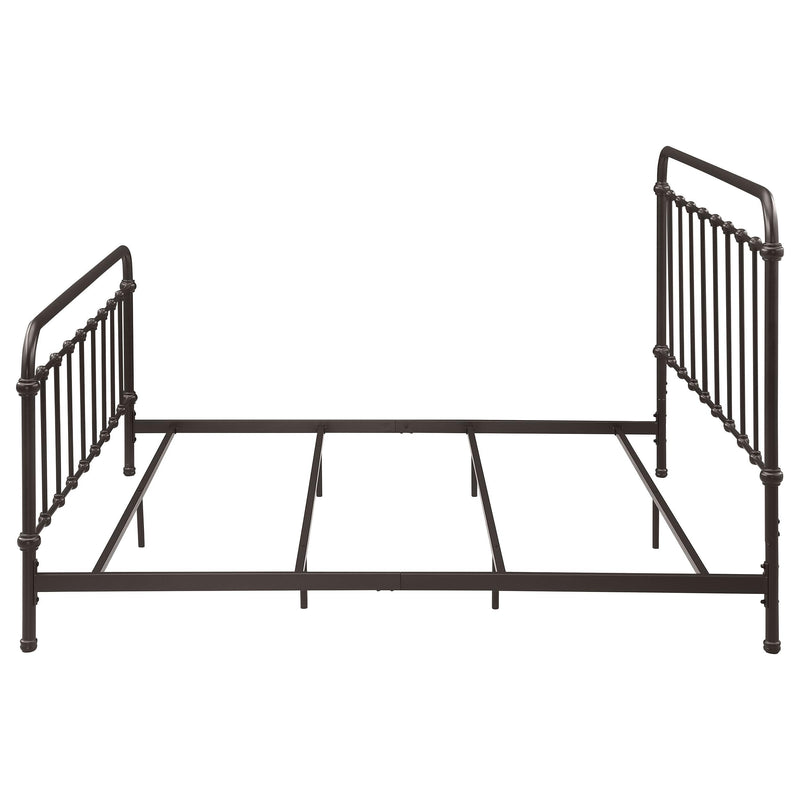 Livingston Metal Eastern King Open Frame Bed Dark Bronze - 300399KE
