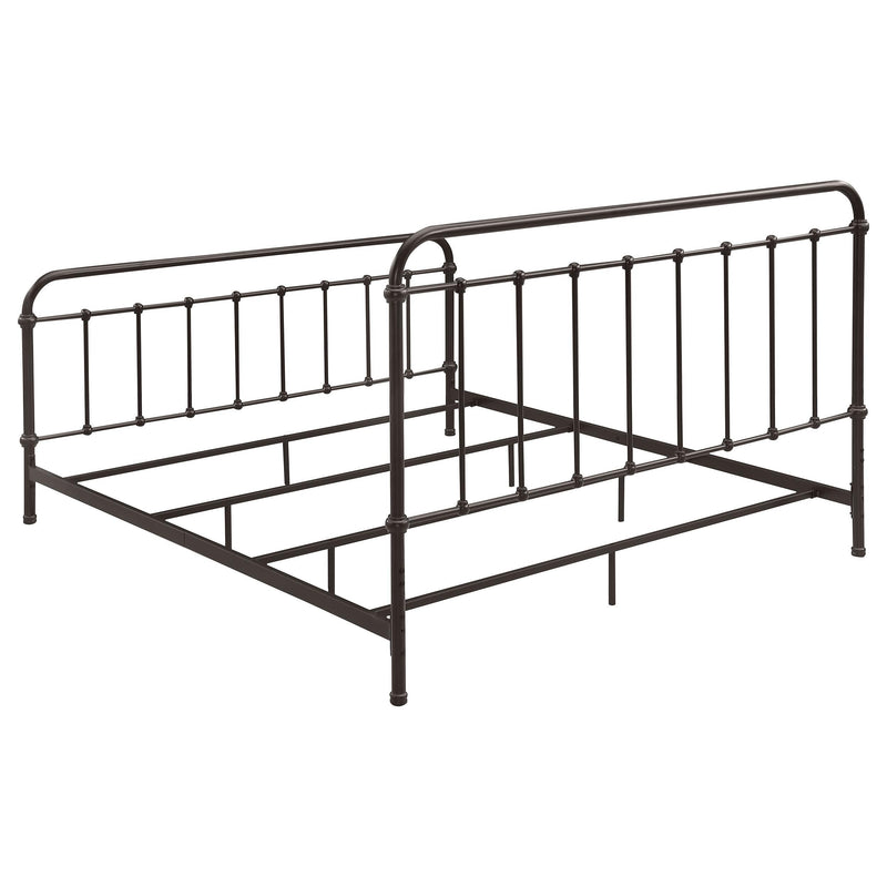 Livingston Metal Eastern King Open Frame Bed Dark Bronze - 300399KE