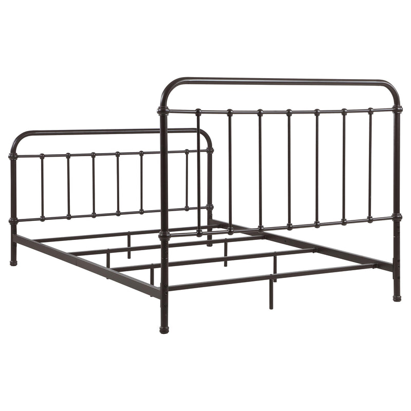 Livingston Metal Queen Open Frame Bed Dark Bronze - 300399Q