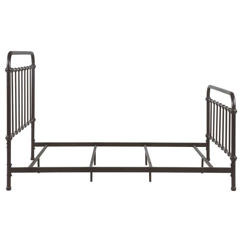 Livingston Metal Queen Open Frame Bed Dark Bronze - 300399Q