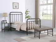 Livingston Metal Twin Open Frame Bed Dark Bronze - 300399T