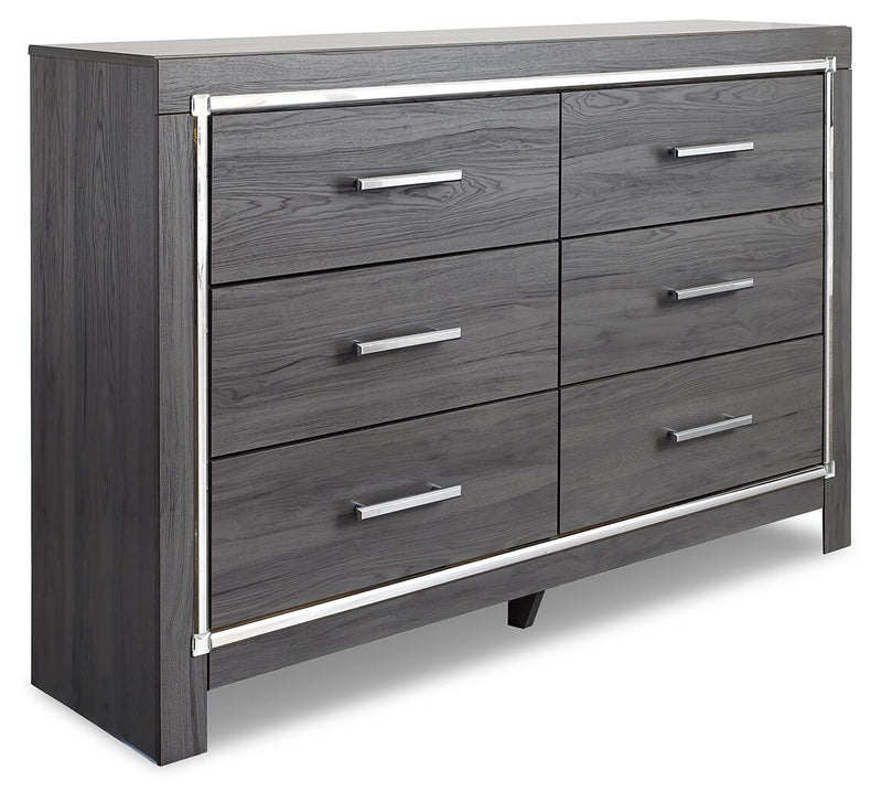 Lodanna Gray Full Panel Bed, Dresser and Chest - B214B52