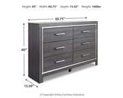 Lodanna Gray King/Cal King Panel Headboard, Dresser and Nightstand - B214B34