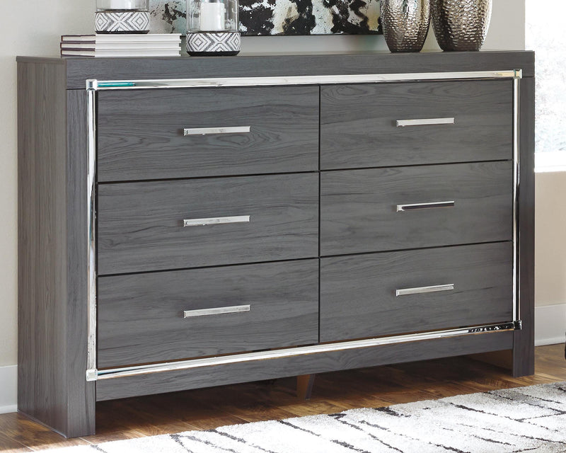 Lodanna Gray King/Cal King Panel Headboard, Dresser and Nightstand - B214B34