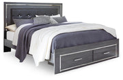 Lodanna Gray King Storage Bed, 2 Chests and 2 Nightstands - B214B58
