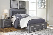 Lodanna Gray Queen LED Storage Bed - DMV FurnitureQueen Bed