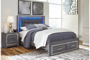 Lodanna Gray Queen Panel Bed with 2 Storage Drawers - DMV FurnitureQueen Bed