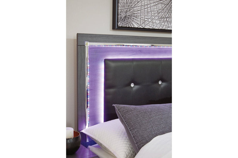 Lodanna Gray Queen Panel Bed with 2 Storage Drawers - DMV FurnitureQueen Bed