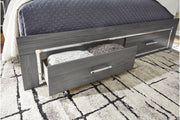 Lodanna Gray Queen Panel Bed with 2 Storage Drawers - DMV FurnitureQueen Bed