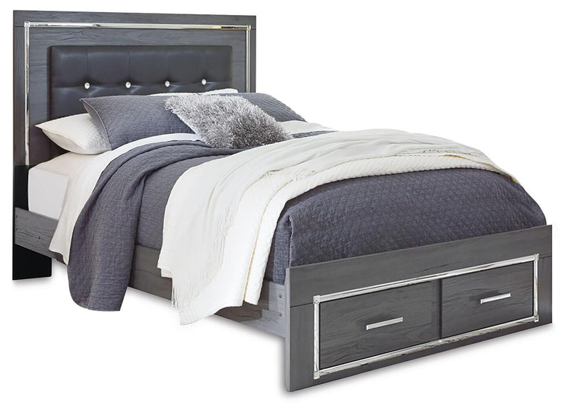 Lodanna Gray Queen Storage Bed, Dresser and Nightstand - B214B53