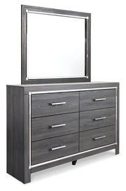 Lodanna Gray Queen Storage Bed, Dresser, Mirror and 2 Nightstands - B214B40