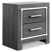 Lodanna King Panel Bed with Mirrored Dresser and 2 Nightstands in Gray - PKG003548