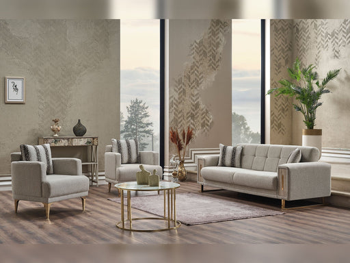 Loft Ser 3-pieces (Sofa & Loveseat & Chair) Livingroom in Cream - 200-SER-LOF-PINAR06-321