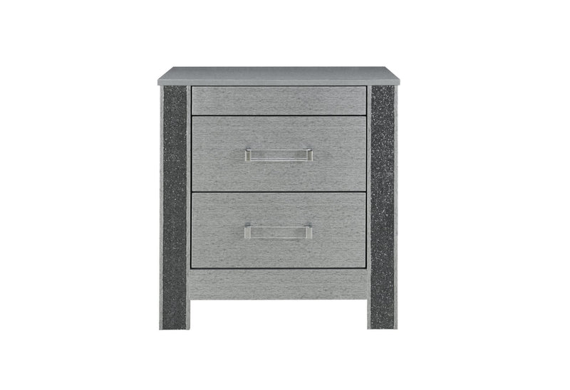 Logan Silver Nightstand - LOGAN-SILVER-NS