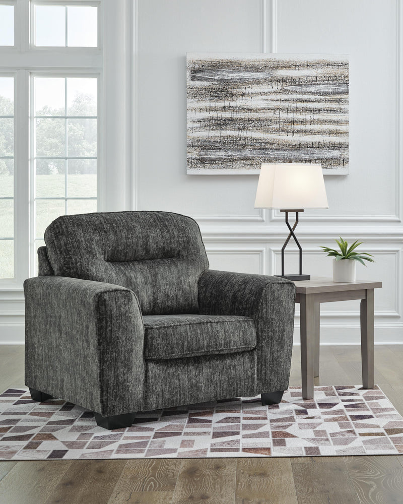Lonoke Gunmetal 2 Loveseats, Oversized Chair and Ottoman - 50504U7