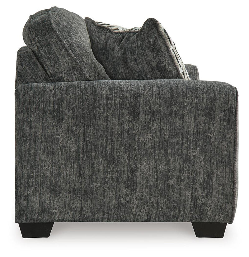 Lonoke Gunmetal Loveseat, Oversized Chair and Ottoman - 50504U10
