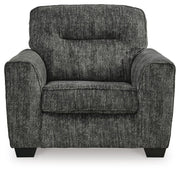 Lonoke Gunmetal Loveseat, Oversized Chair and Ottoman - 50504U10