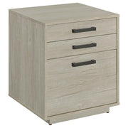 Loomis 3-drawer Home Office File Cabinet Whitewashed Grey - 805882