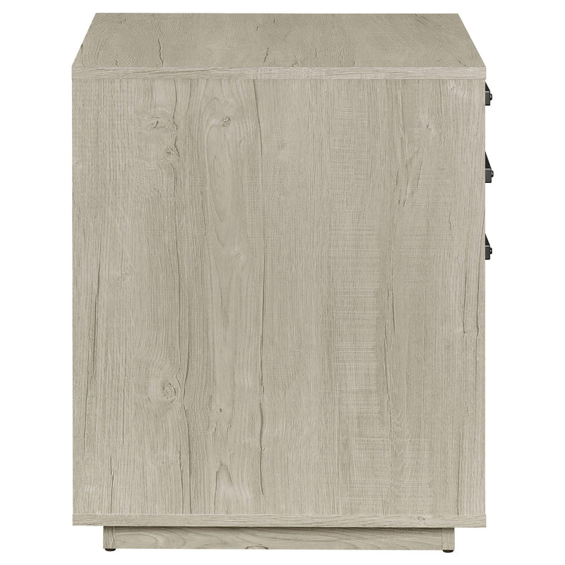 Loomis 3-drawer Home Office File Cabinet Whitewashed Grey - 805882