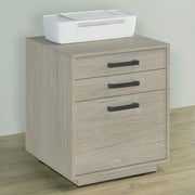 Loomis 3-drawer Home Office File Cabinet Whitewashed Grey - 805882